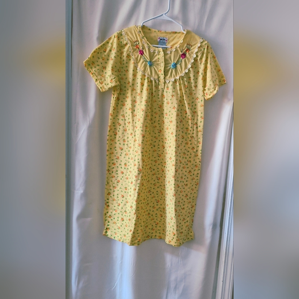 Just Love Yellow Floral sleeping gown